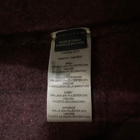 armani exchange pink/purple ombre wool blend tote - Picture 2 of 7